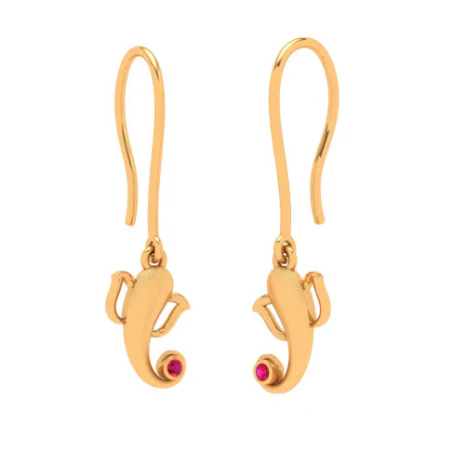 14k Festive Special Gold Earring Design For Women - Image 5