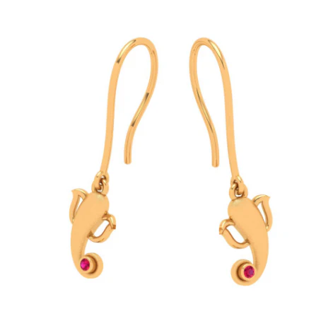 14k Festive Special Gold Earring Design For Women - Image 6