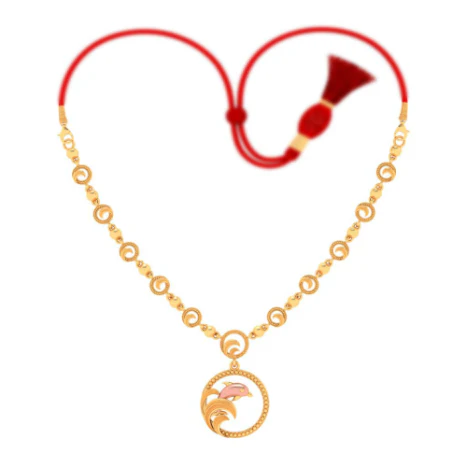 14k Festive Special Gold Necklace Design - Image 2