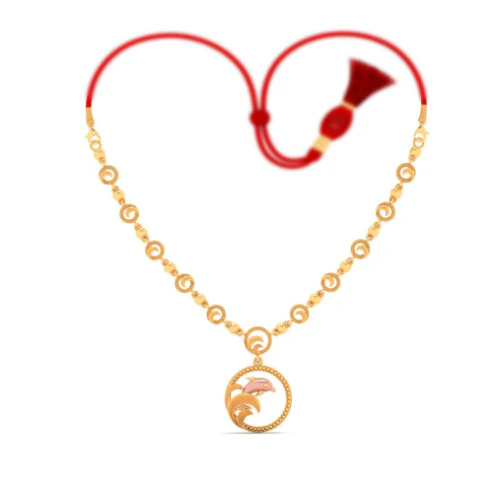 14k Festive Special Gold Necklace Design - Image 3