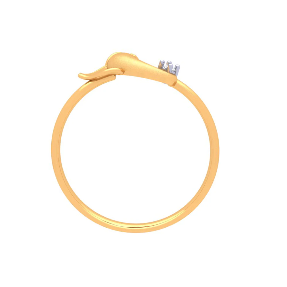 14k Ganesha Gold Ring Design From Amazea Collection - Image 4