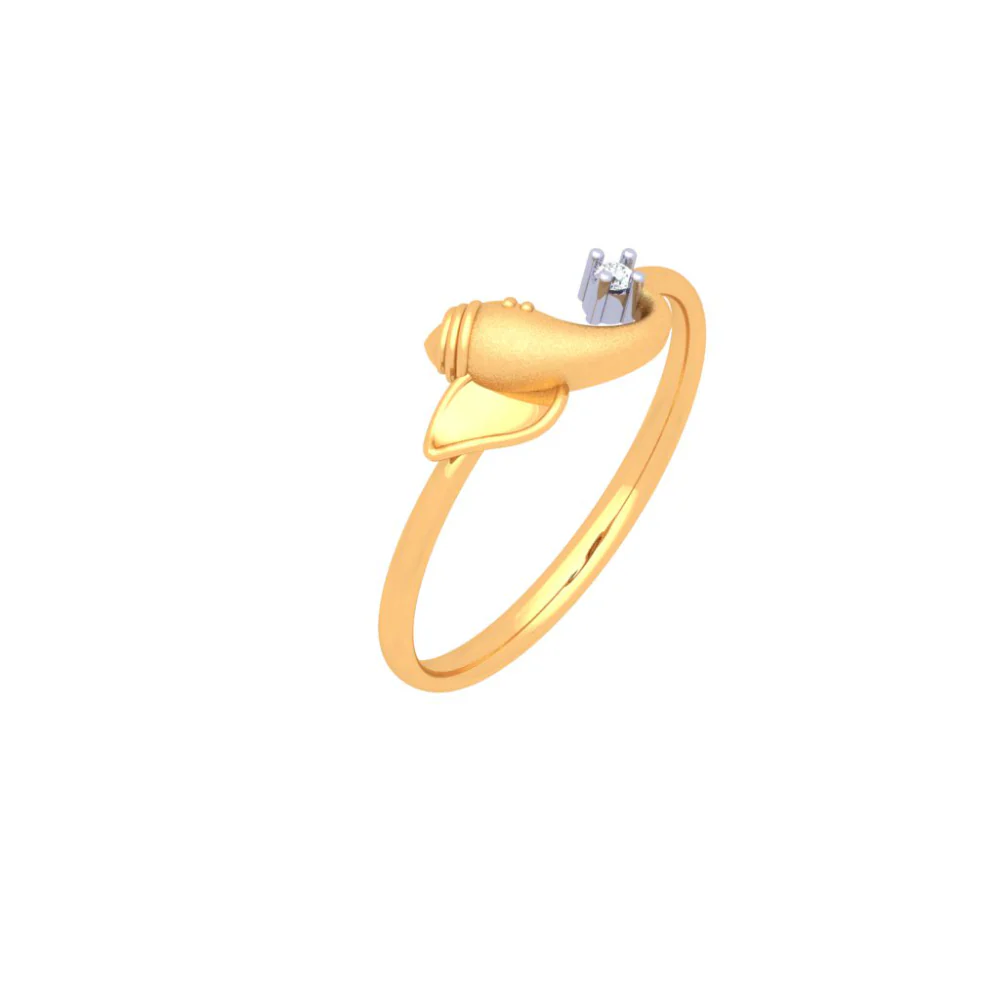 14k Ganesha Gold Ring Design From Amazea Collection - Image 5