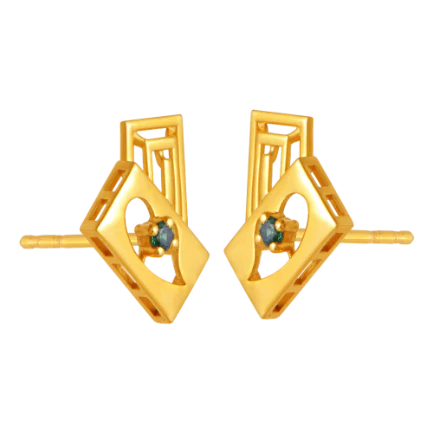 14k Gem Gold Earrings From Amazea Collection - Image 2