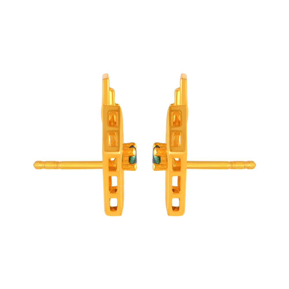 14k Gem Gold Earrings From Amazea Collection - Image 3