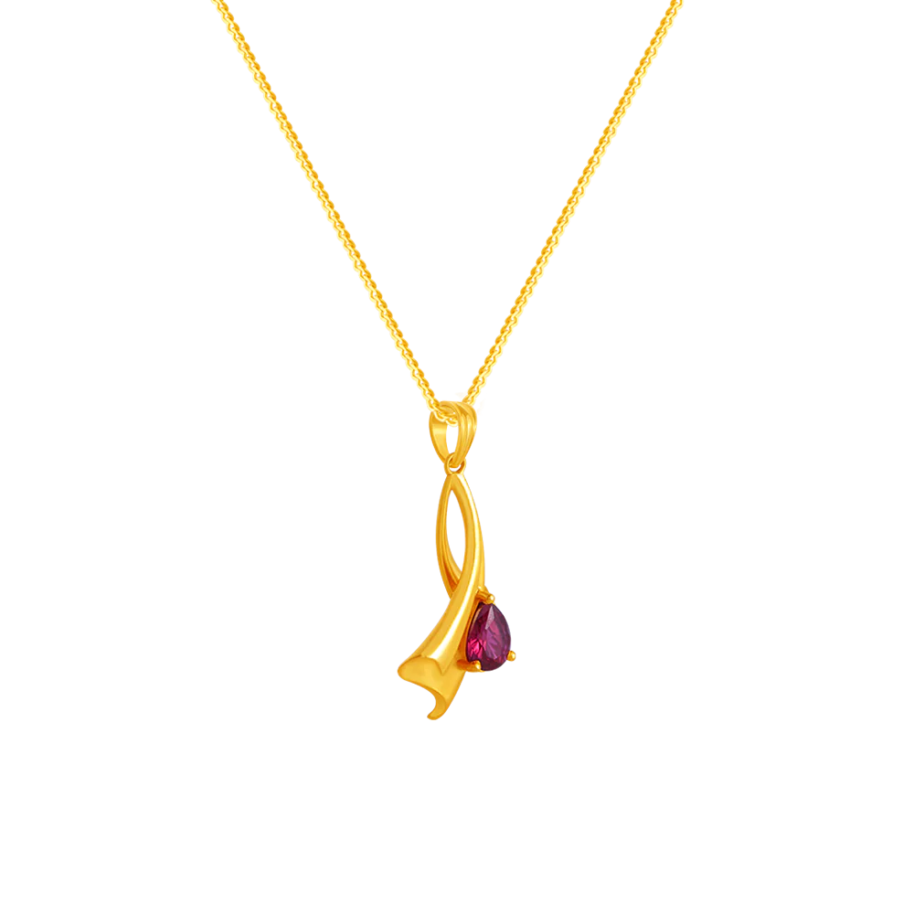 14k Gem Gold Pendant From Amazea Collection - Image 2