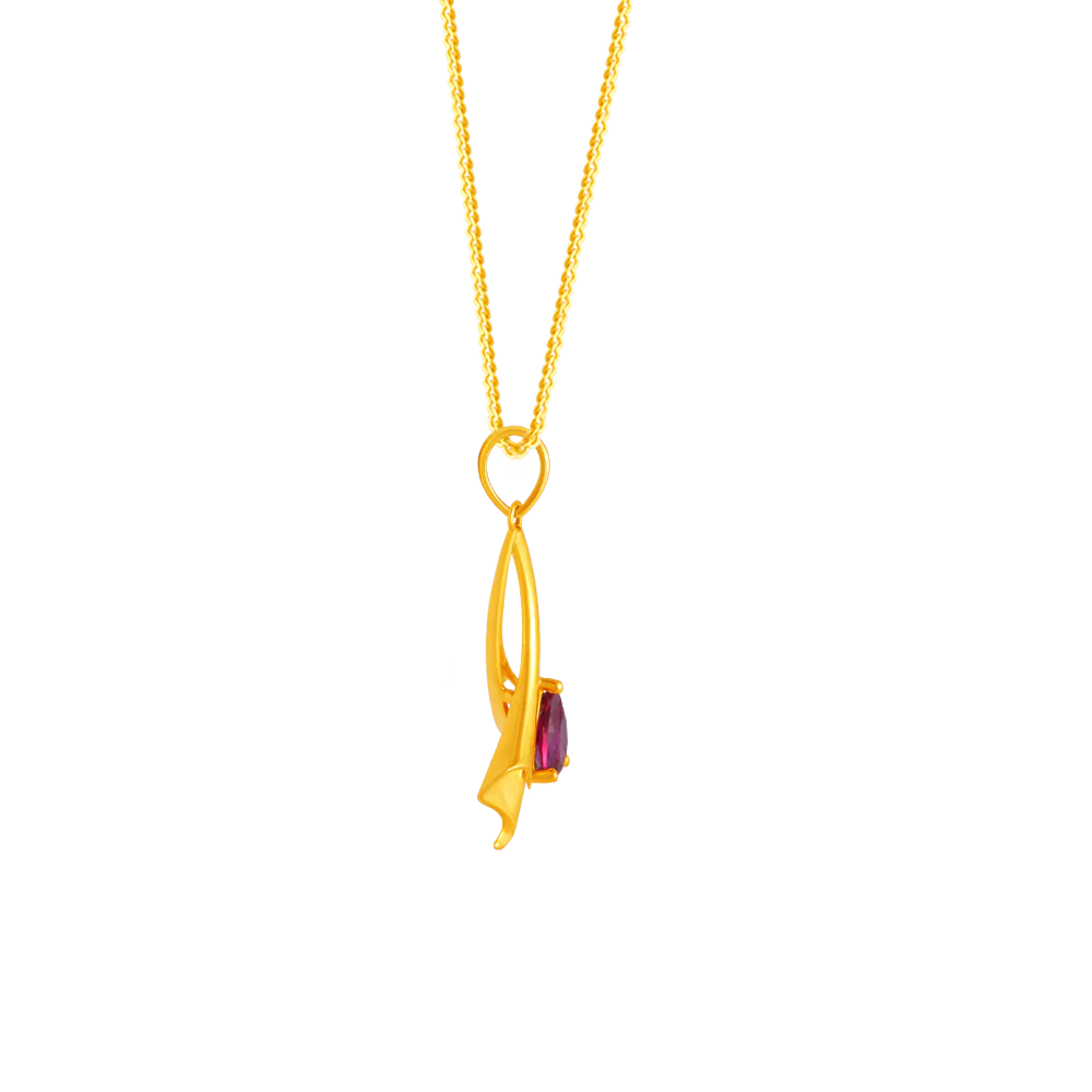 14k Gem Gold Pendant From Amazea Collection - Image 3