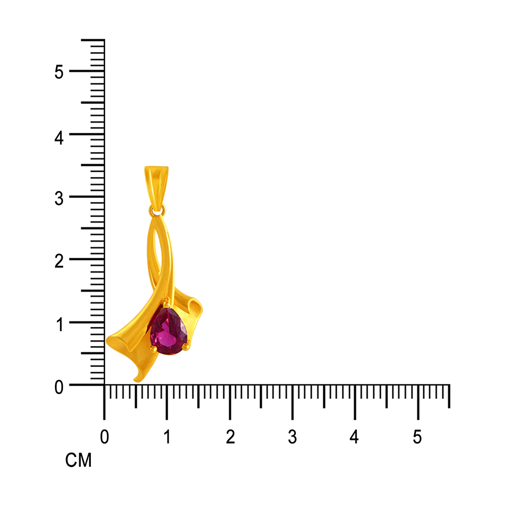 14k Gem Gold Pendant From Amazea Collection - Image 6