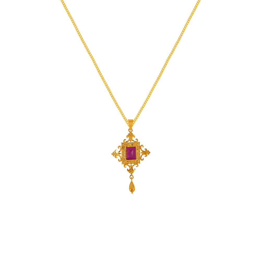 14k Gem Gold Pendant From Amazea Collection For Women - Image 4
