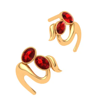 14k Gold Earring With Unique Design - Image 5