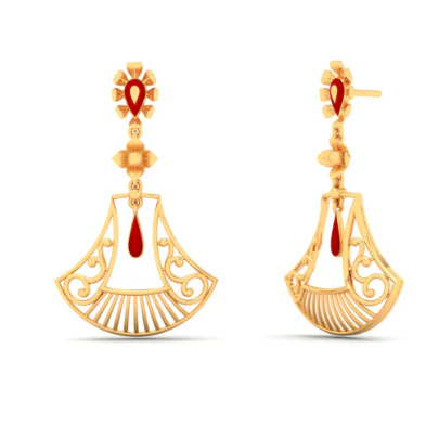 14k Gold Earrings Design For The Wedding Season - Image 2