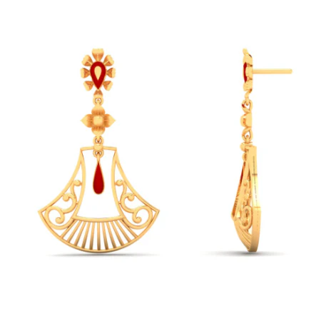 14k Gold Earrings Design For The Wedding Season - Image 3