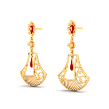 14k Gold Earrings Design For The Wedding Season - Image 4