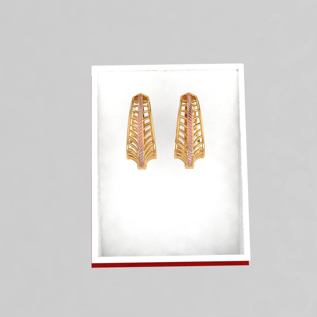14k Gold Earrings With A Very Unique Design - Image 6