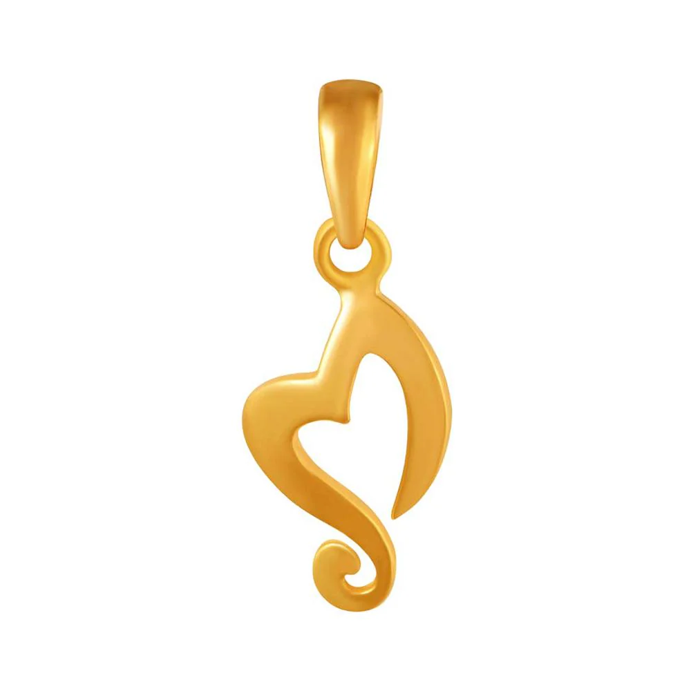 14k Gold Minimalist Heart Shape Pendant