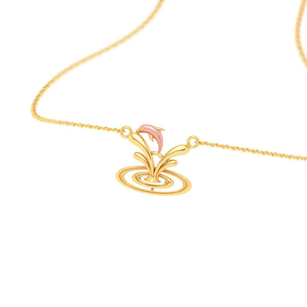 14k Gold Pendant Dolphin Shape From Online Exclusive - Image 2