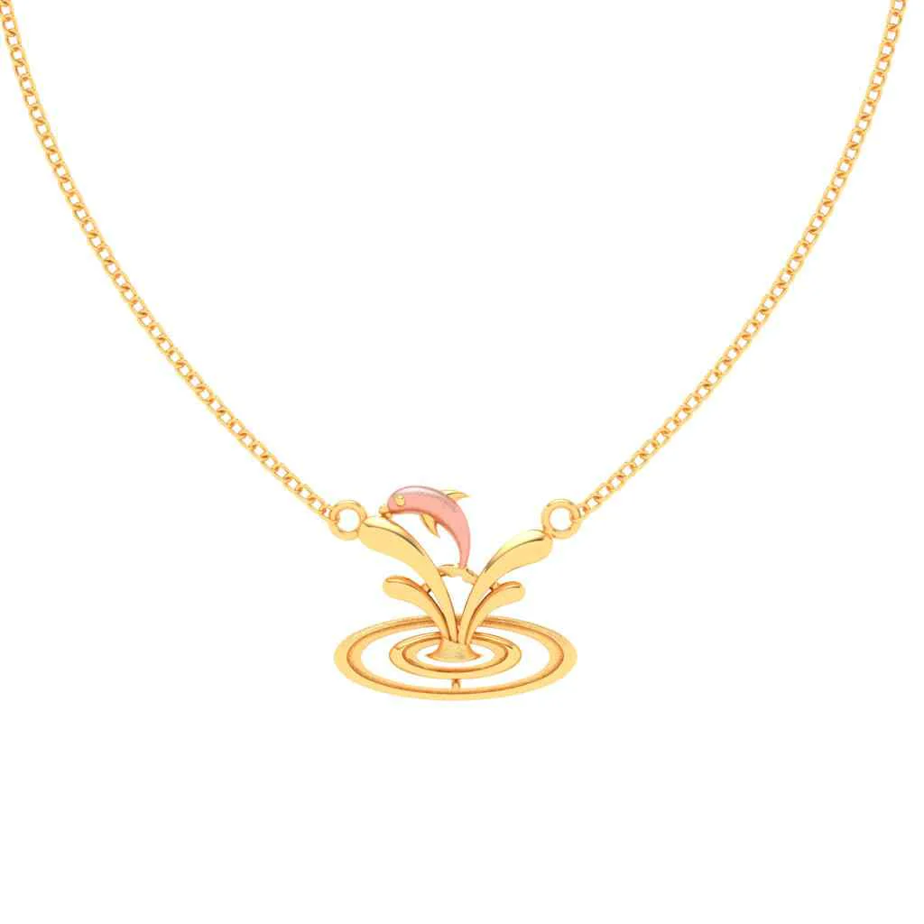 14k Gold Pendant Dolphin Shape From Online Exclusive - Image 3