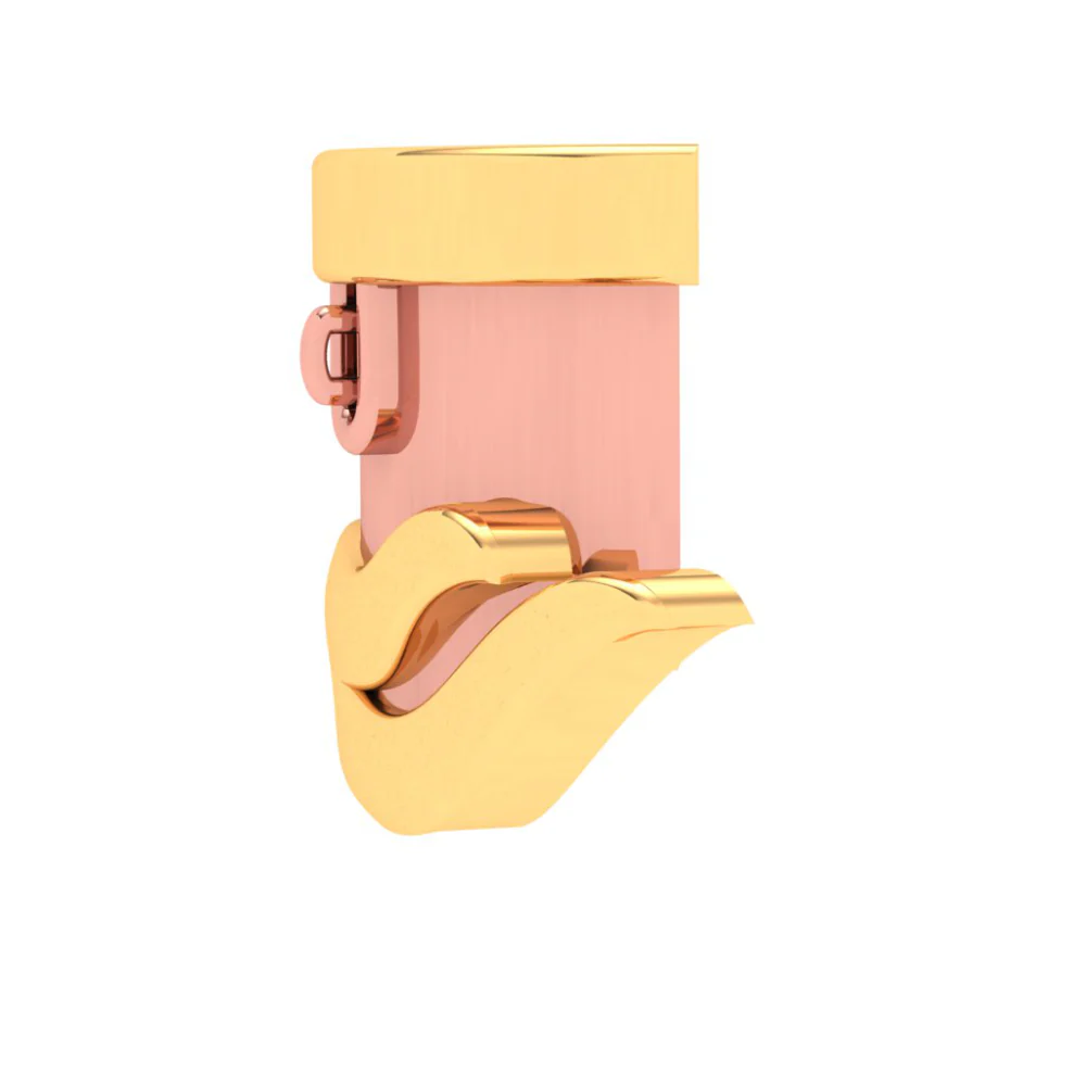 14k Gold Pendant In The Shape Of Gift Box On A Hand From Amazea Collection - Image 3
