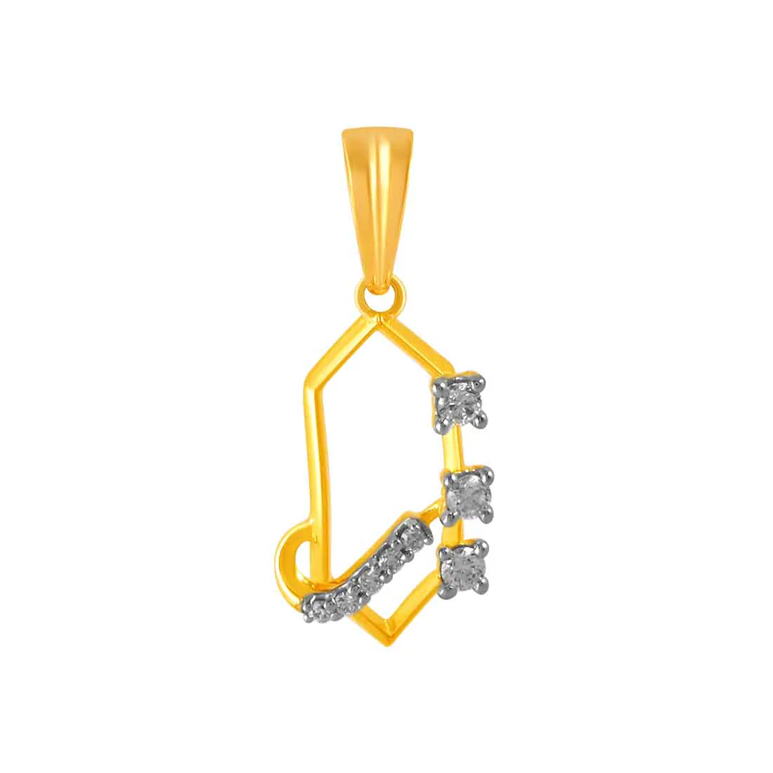 14k Gold Pendant With Abstract Designing