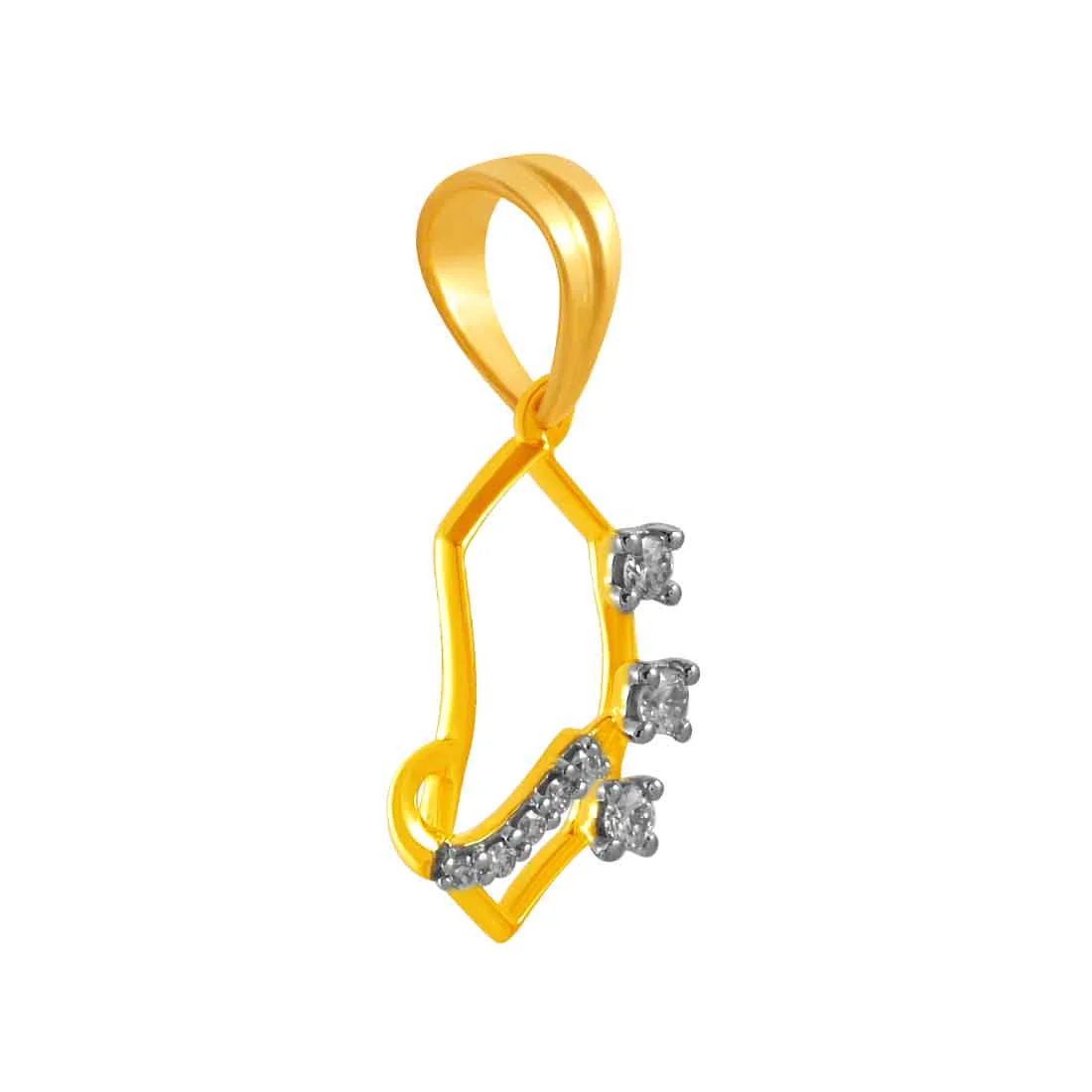 14k Gold Pendant With Abstract Designing - Image 3