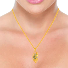 14k Gold Pendant With Gem From The Amazea Collection - Image 5