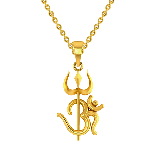 14k Gold Rakhi In Om & Tri Shul Motif - Image 6