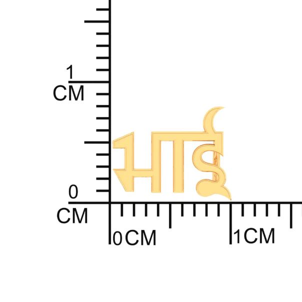 14k Gold Rakhi With Bhai Written In Hindi - Image 4
