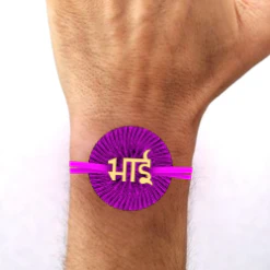 14k Gold Rakhi With Bhai Written In Hindi - Image 5
