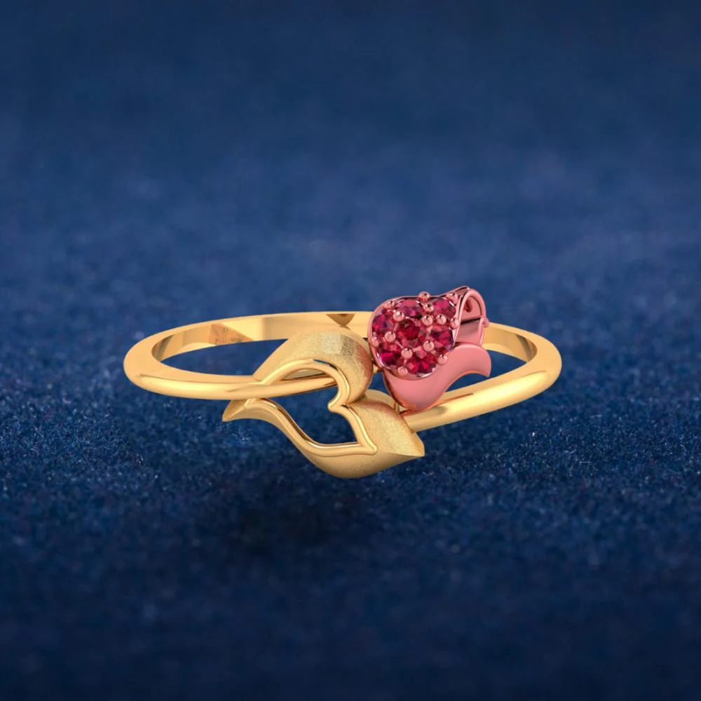 14k Gold Ring With An Intricately-detailed Tulip On Top - Image 7