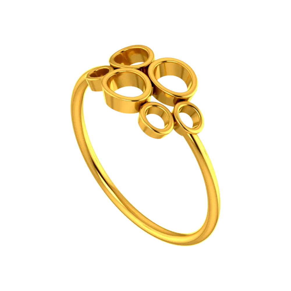 14k Gold Ring With Circular Detailing From Amazea Collection - Image 2