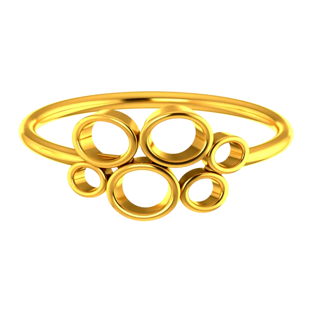 14k Gold Ring With Circular Detailing From Amazea Collection - Image 3