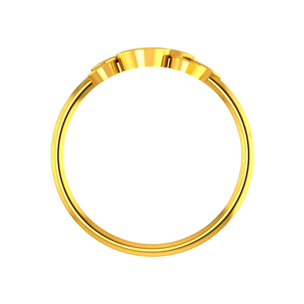 14k Gold Ring With Circular Detailing From Amazea Collection - Image 4