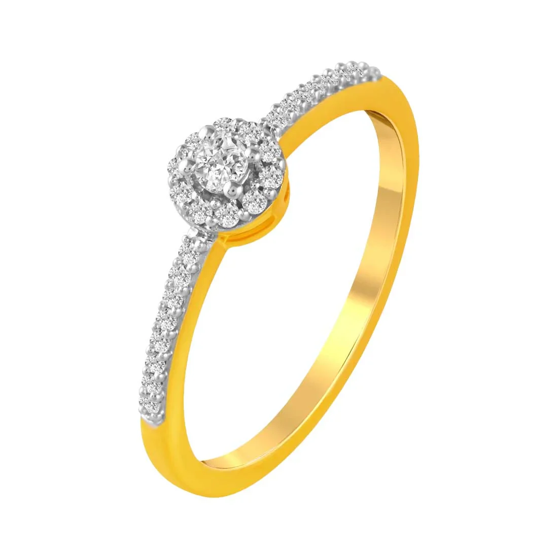 14K Gold Round Solitaire Diamond Ring - Image 2