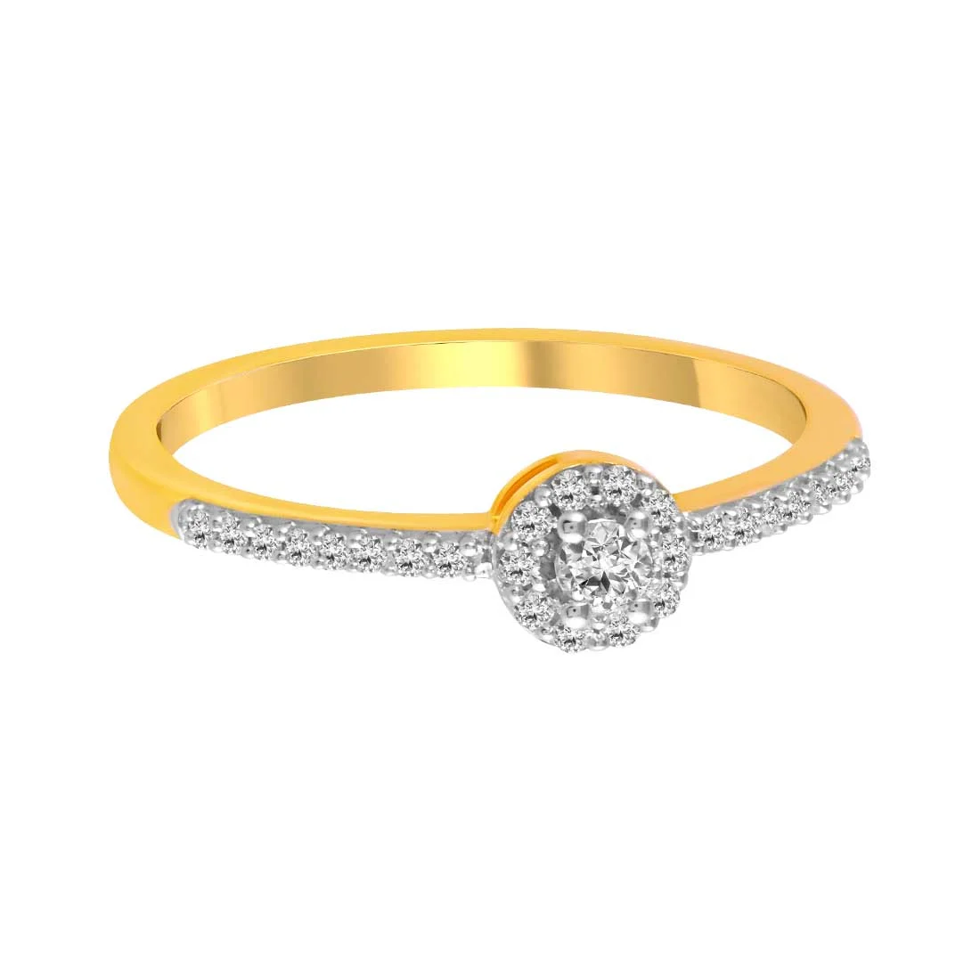 14K Gold Round Solitaire Diamond Ring - Image 3