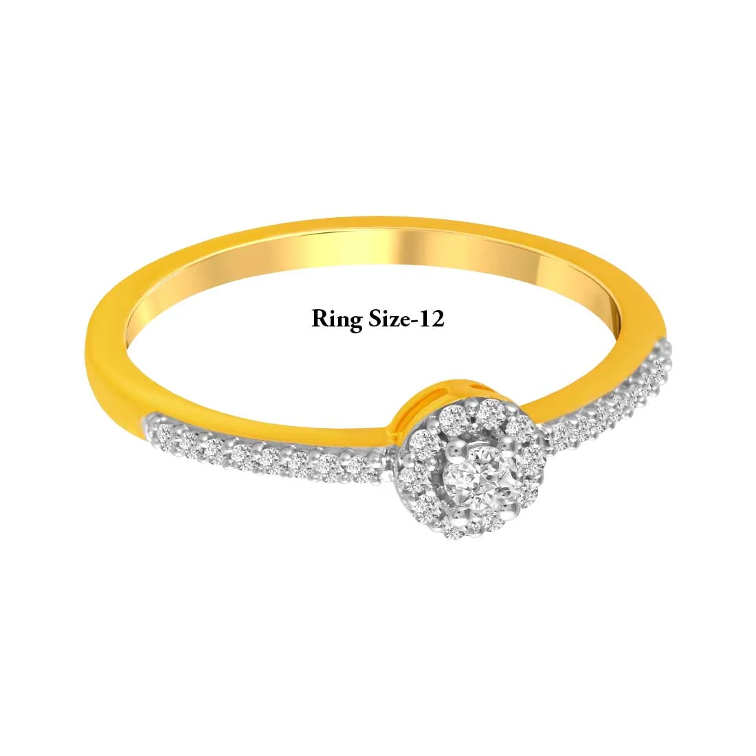 14K Gold Round Solitaire Diamond Ring - Image 4