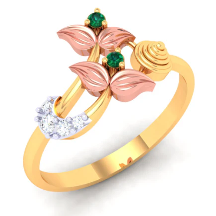 14k Gorgeous Gold Ring Embedded With Finest Quality Stones From The Amazea Collection - Image 2