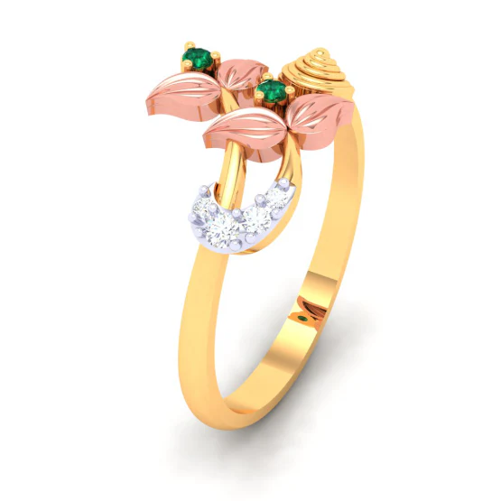 14k Gorgeous Gold Ring Embedded With Finest Quality Stones From The Amazea Collection - Image 3