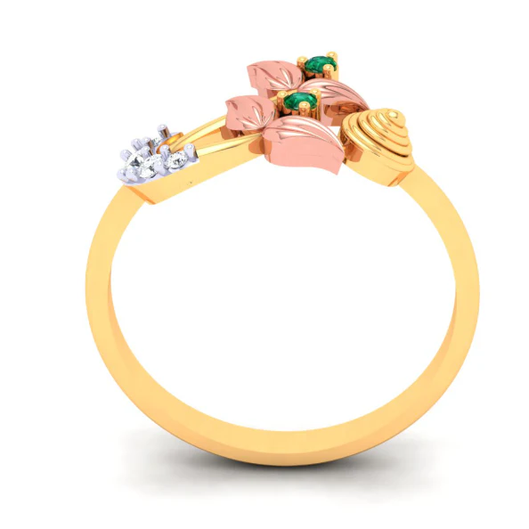 14k Gorgeous Gold Ring Embedded With Finest Quality Stones From The Amazea Collection - Image 4