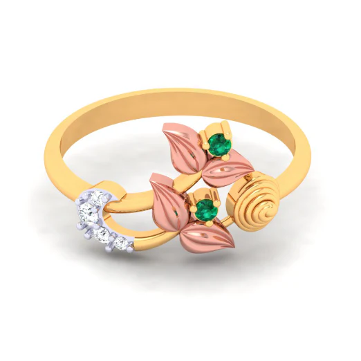 14k Gorgeous Gold Ring Embedded With Finest Quality Stones From The Amazea Collection - Image 5
