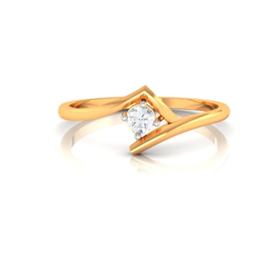 14k Gorgeous Looking Gold And American Diamond Earrings - Image 3