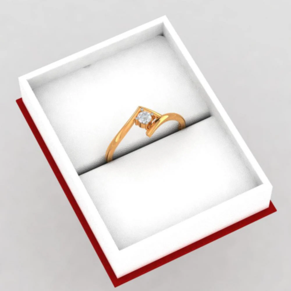 14k Gorgeous Looking Gold And American Diamond Earrings - Image 6