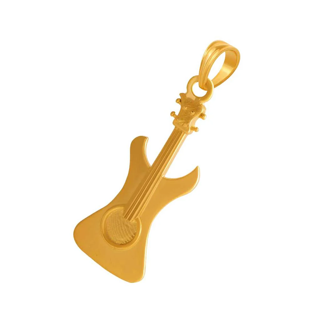 14k Guitar Style Gold Pendent - Image 3