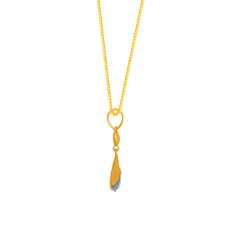 14k Heart-shaped Gold Pendant From Amazea Collection For Women - Image 3