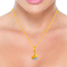 14k Heart-shaped Gold Pendant From Amazea Collection For Women - Image 5