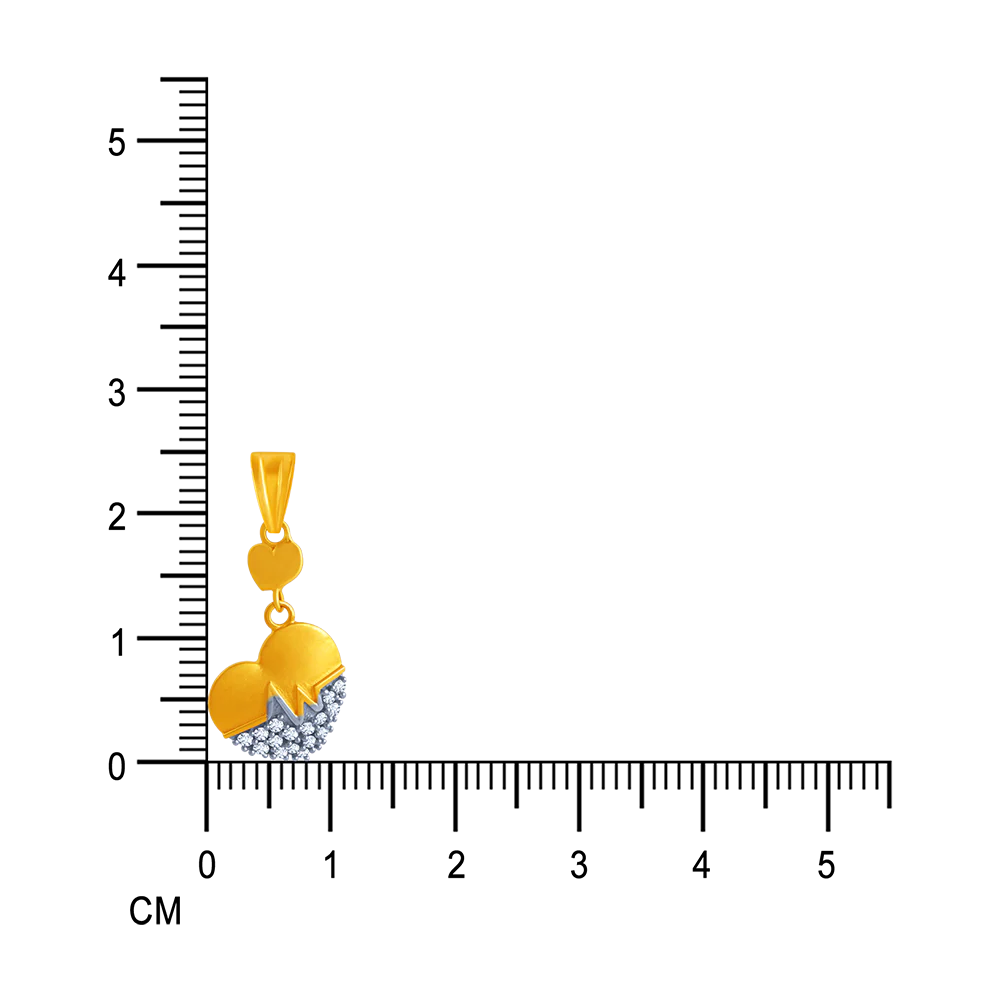 14k Heart-shaped Gold Pendant From Amazea Collection For Women - Image 6