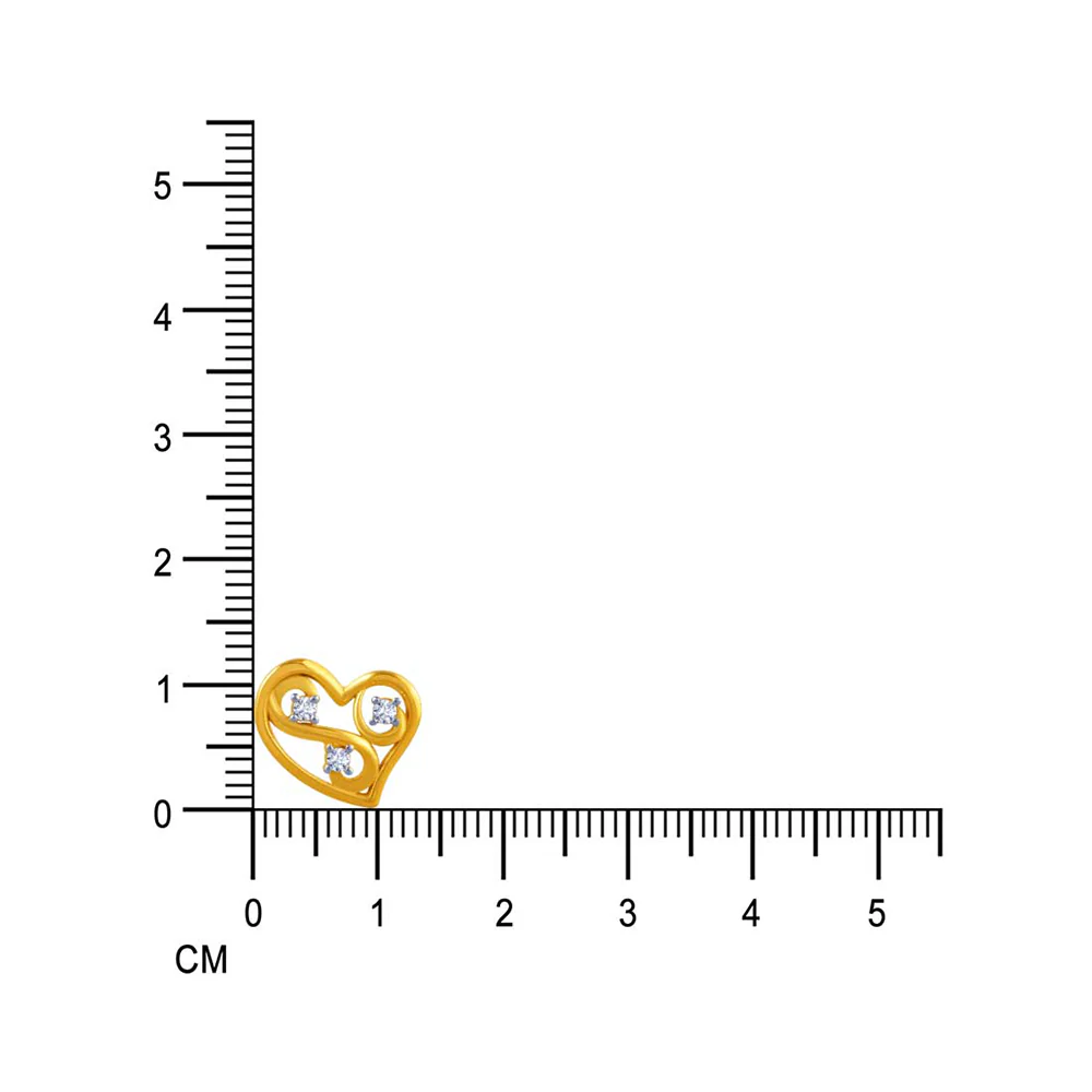 14k Heart Shaped Kalka Gold Earrings - Image 5