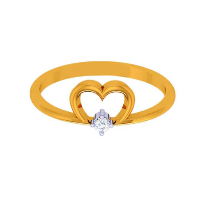 14k Heartfelt Gold Ring For Your Valentines - Image 4