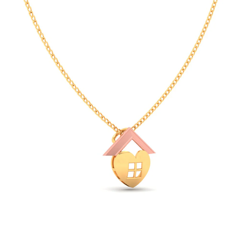 14k Home And Heart Shape Gold Pendant From Online Exclusive - Image 5