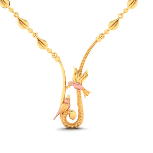 14k Intricately Crafted Gold Necklace Design - Image 4
