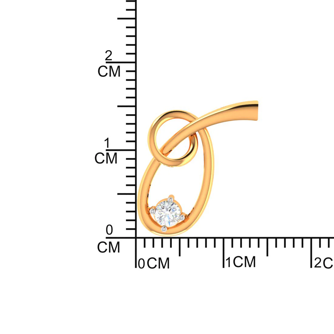 14k Knot Style American Diamond & Gold Earrings - Image 4