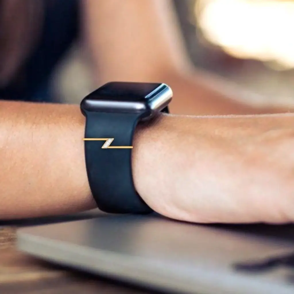 14k Lightning Bolt Diamond Smart Watch Band - Image 3